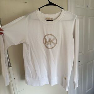Michael Kors Cream Long Sleeve Top